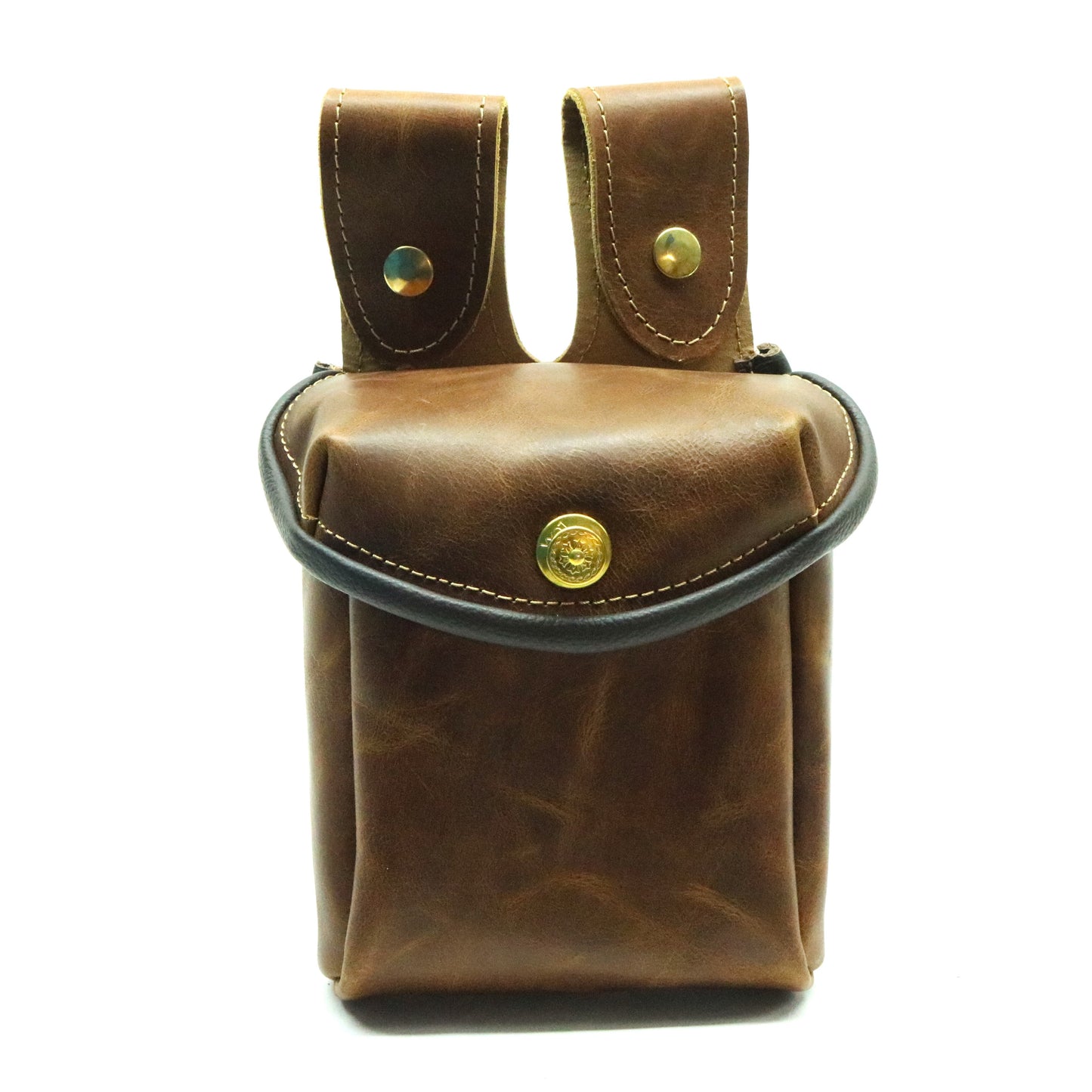 Limitiert - Atztasche "mit Deckel"  braun