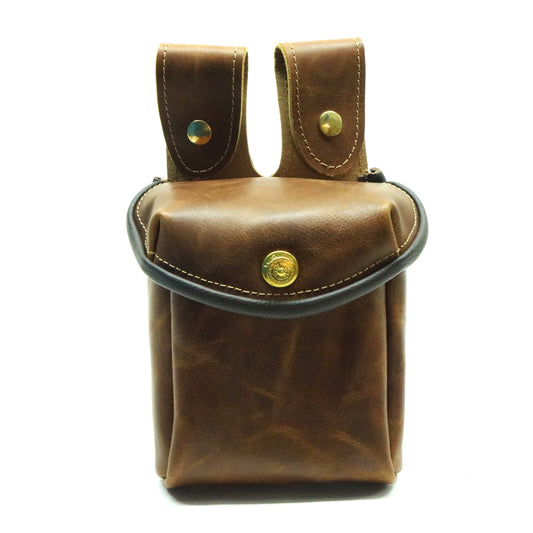 Limitiert - Atztasche "mit Deckel"  braun